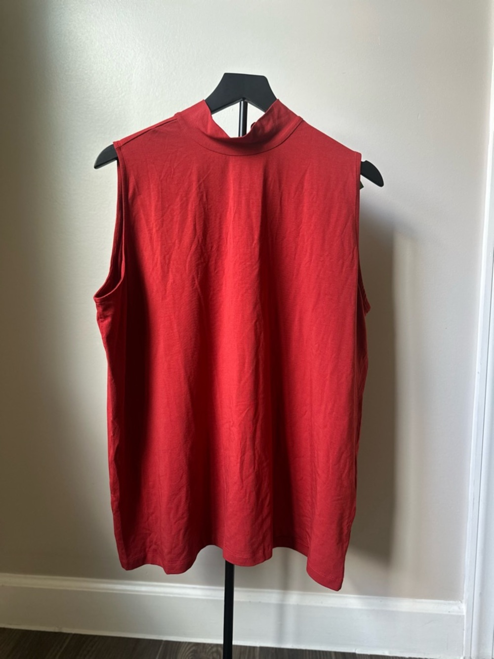 Chico's Sleeveless Mock Neck Tank Top - Rust Red - Picture 2 of 10